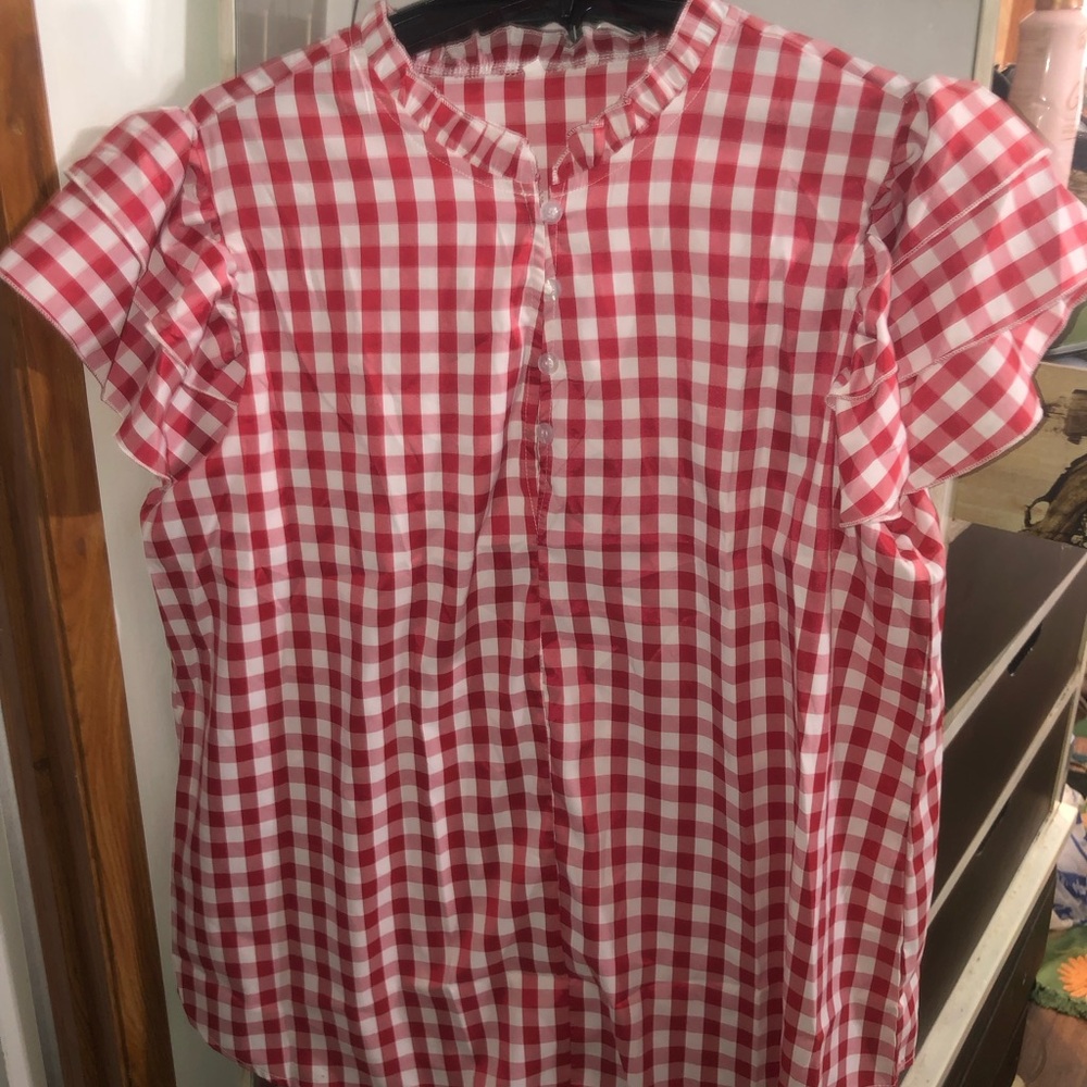 Red Checkered Kids Shirt
